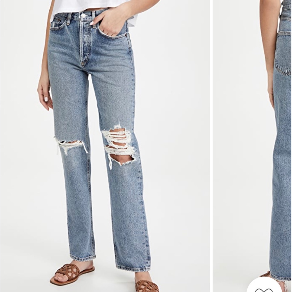 NWT AGOLDE Lana Mid Rise - Backdrop